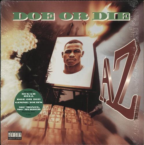 AZ Doe Or Die - stickered shrink US vinyl LP album (LP record